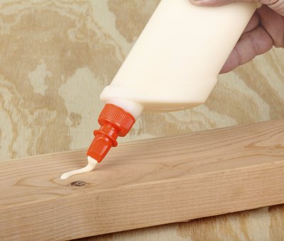 Wipe excess glue off with a damp rag.