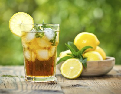 Glass of unsweetened iced tea