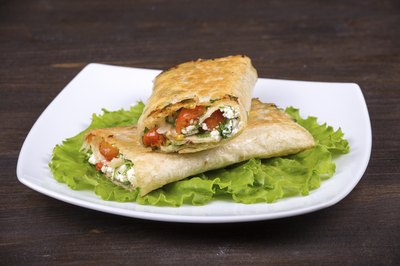 Pita bread wrap.