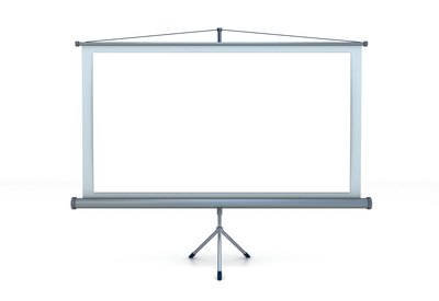 Show a company timeline on a projector.