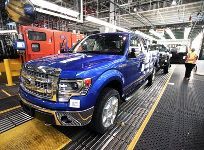 Car being built in Ford factory
