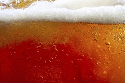 Draft beer detail in glass