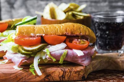 Italian hoagie sandwich