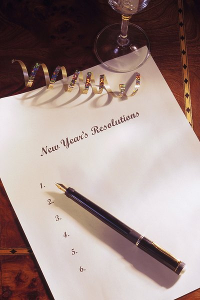 New Years resolution list