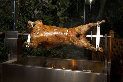 Livestock animals eaten include goats, chickens, cows, sheep and pigs.