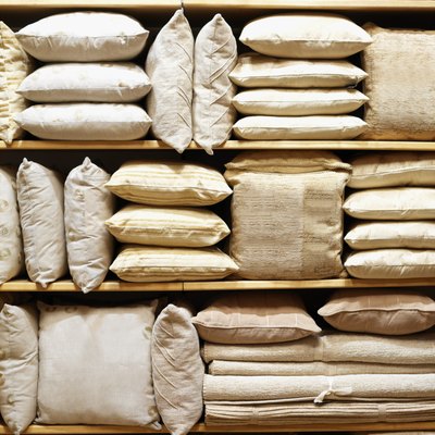 Pillows are made from a variety of materials.