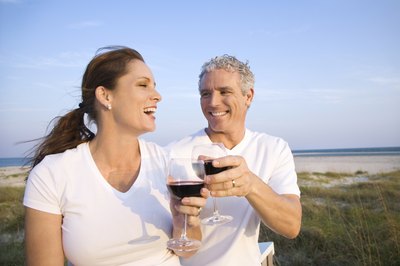 Couple celebrating anniversary