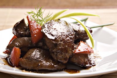 Grilled chicken liver