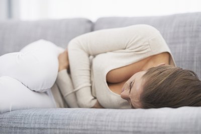 Woman with cramps