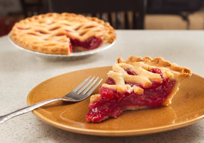 A slice of cherry pie.