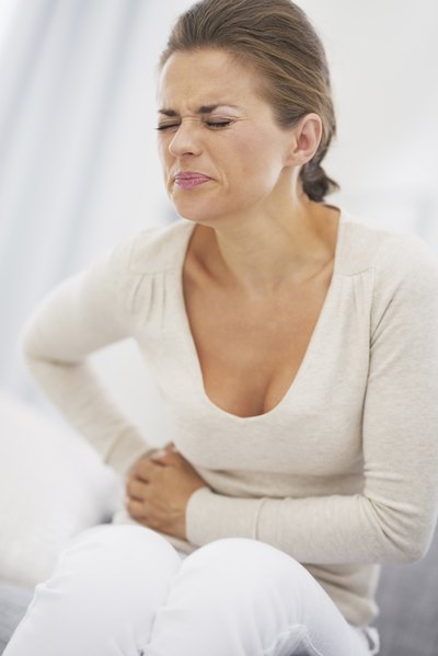 Woman with menstrual pain