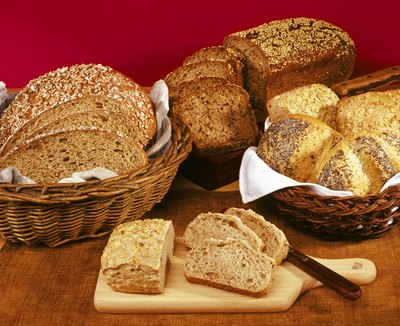 Variety of breads
