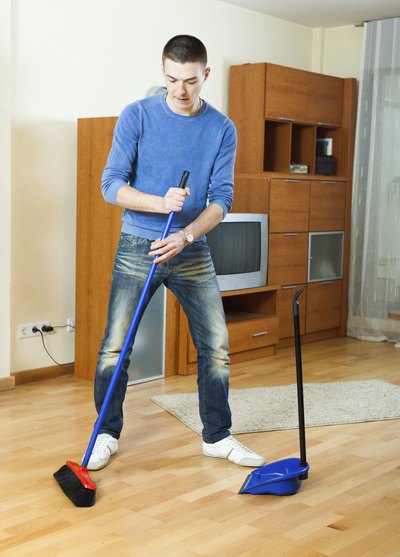 A broom and dustpan are necessities for any noncarpeted floors.