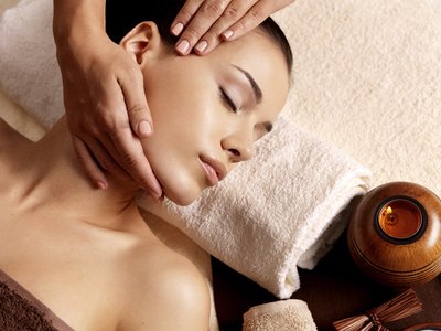 Woman on massage table