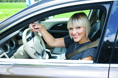 woman driving for laundry delivery