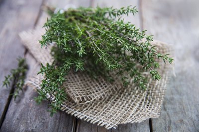 A bunch of fresh thyme.