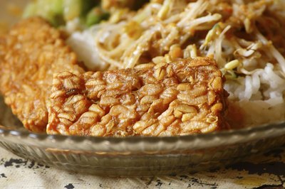 Close-up of tempeh