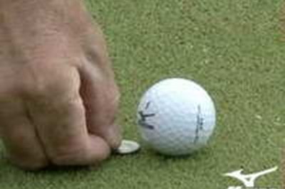The marker must be placed behind the ball.