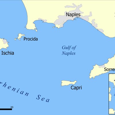 ischia capri map naples tourism italy islands created showing 2005 bay
