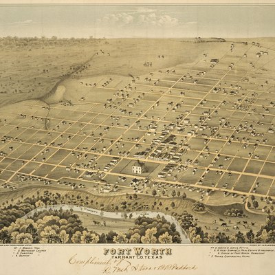 Unique Hotels In Ft Worth Tx Usa Today Fort Worth Texas In 1876 Tarrant Co Toned Lithograph 14 4 X 19 Published By Chas Shober Amp Props Chicago Lith