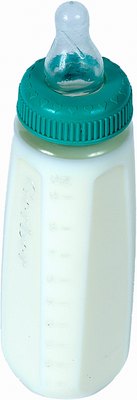 Zedcor Wholly Owned/PhotoObjects.net/Getty Images A human baby bottle with additional holes punched in the nipple should work for your puppy.