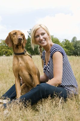 Jupiterimages/Polka Dot/Getty Images Check your dog's skin weekly for signs of infection or injury.