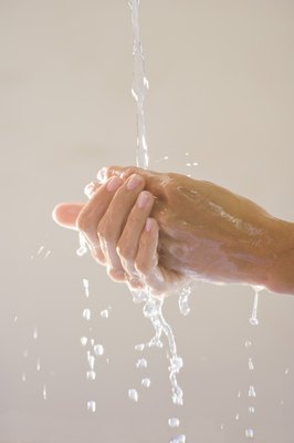 Jupiterimages/Polka Dot/Getty Images Wash your hands after petting Pluto to reduce the risk of contracting intestinal infections from your dog.