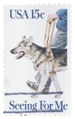 Hemera Technologies/PhotoObjects.net/Getty Images The U.S. Postal Service has honored the guide dog.
