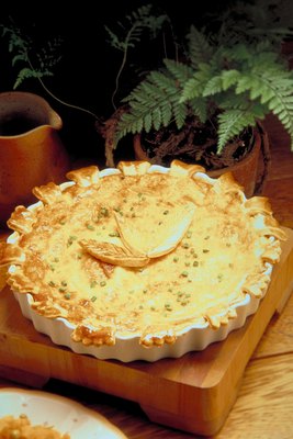 Jupiterimages/Photos.com/Getty Images Quiche is what's for dinner for you and your dog.