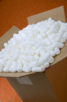 Jupiterimages/liquidlibrary/Getty Images Keep Fido away from any Styrofoam products, including insulation or packing peanuts.