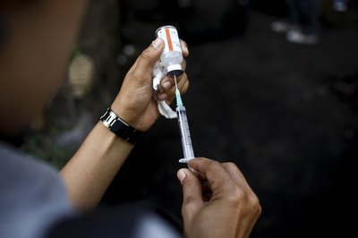 Ulet Ifansasti/Getty Images News/Getty Images In many cases, those infected with rabies develop hydrophobia, a fear of water.