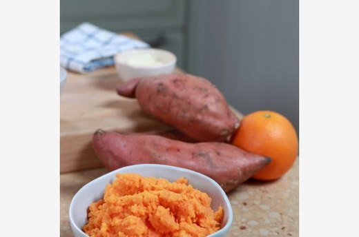 Mashed Sweet Potatoes with Orange Juice