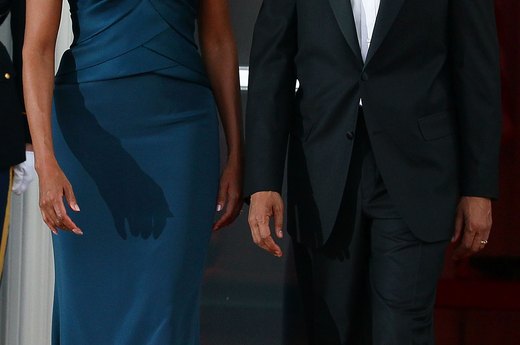 Teal Marchesa + Baubles