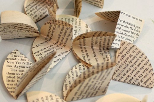 Making Book Page Pom Poms - Step 2