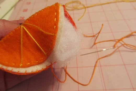 Finish Stitching the Orange