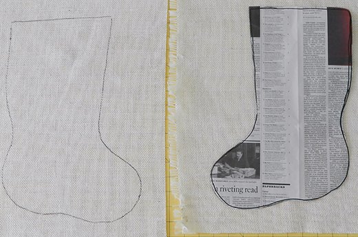 Cut Burlap Rectangles