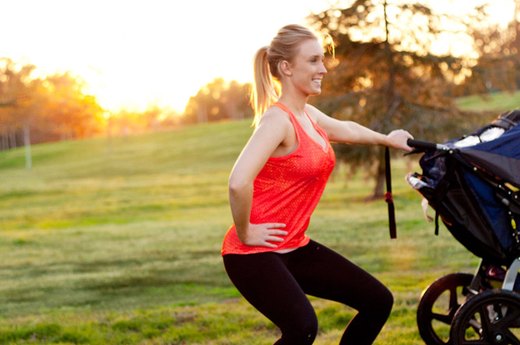 Stroller Plie Squat