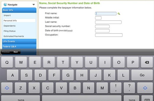 TaxACT Free Federal Edition - Tablet app (iPad, Android tablets; free)