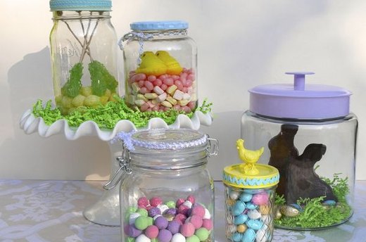 Easter Candy Terrariums