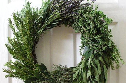 Hang the Herb Wreath and Enjoy