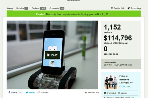 Romo, the Smartphone-Powered Robot