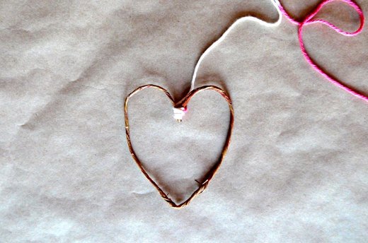 Form Heart Shape and Wrap with Yarn