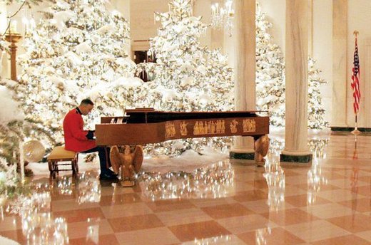 Red, White and Blue Christmas With Laura Bush