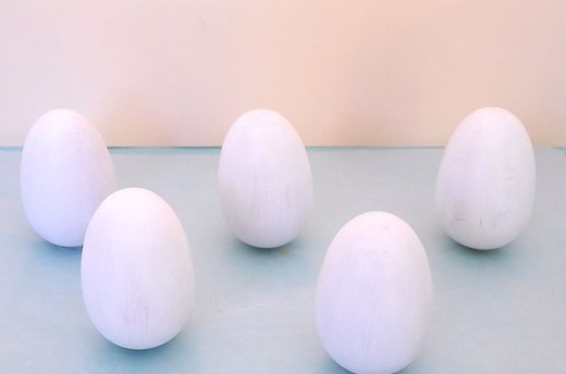 Priming the Wooden Eggs