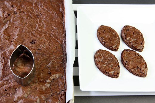 Football Shaped Brownies