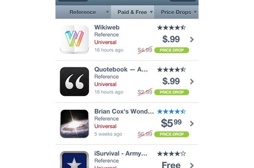 App Shopper (iOS; free)