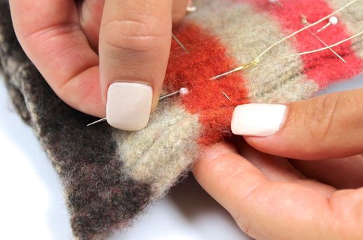 Sew Finger Portion of Gloves