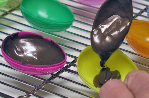Layer the Candy Melts in the Eggs