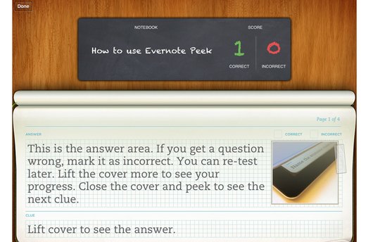 Evernote Peek