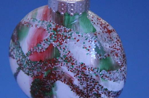 Painted Glitter Ornaments